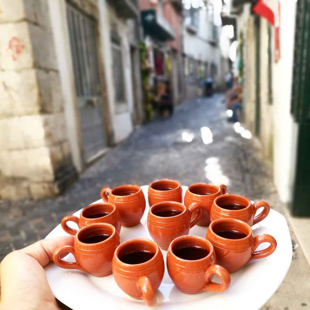 the best ginja or sour cherry liquor in Lisbon to be tasted with Treasures of Lisboa Food Tours, the best Food Tour in Lisbon.