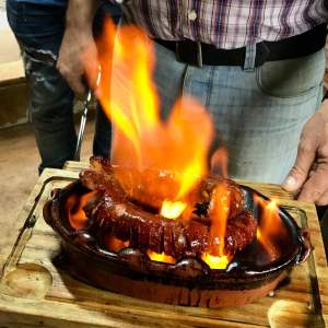 the best flammed chouriço in Lisbon