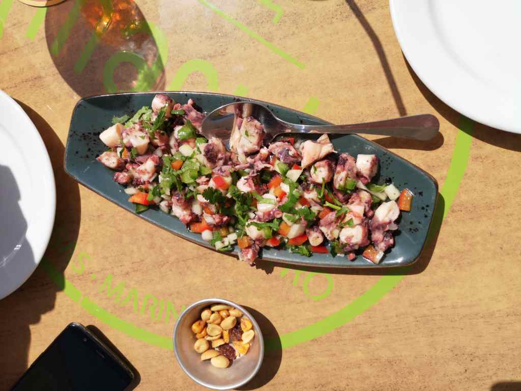 octopus salad in lisbon by treasures of lisboa food tours